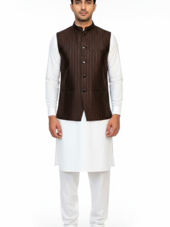 Dark Brown Mens Waistcoat